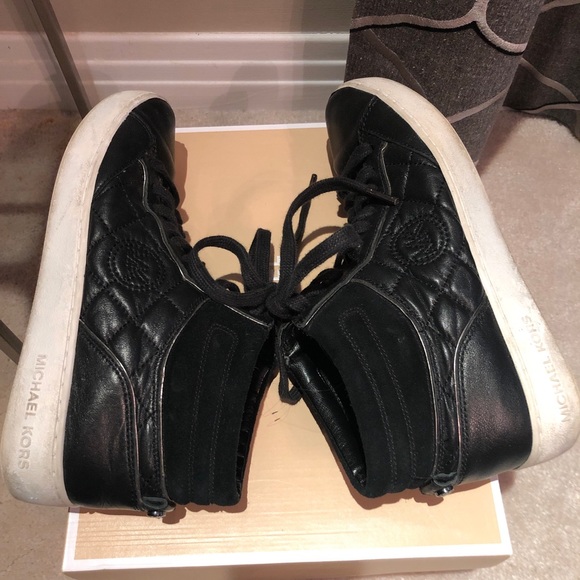 Michael Kors Paige Quilted Leather Sneakers - Picture 3 of 8